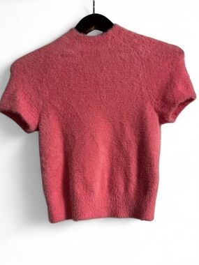 Maeve Fuzzy Y2K Pink Top